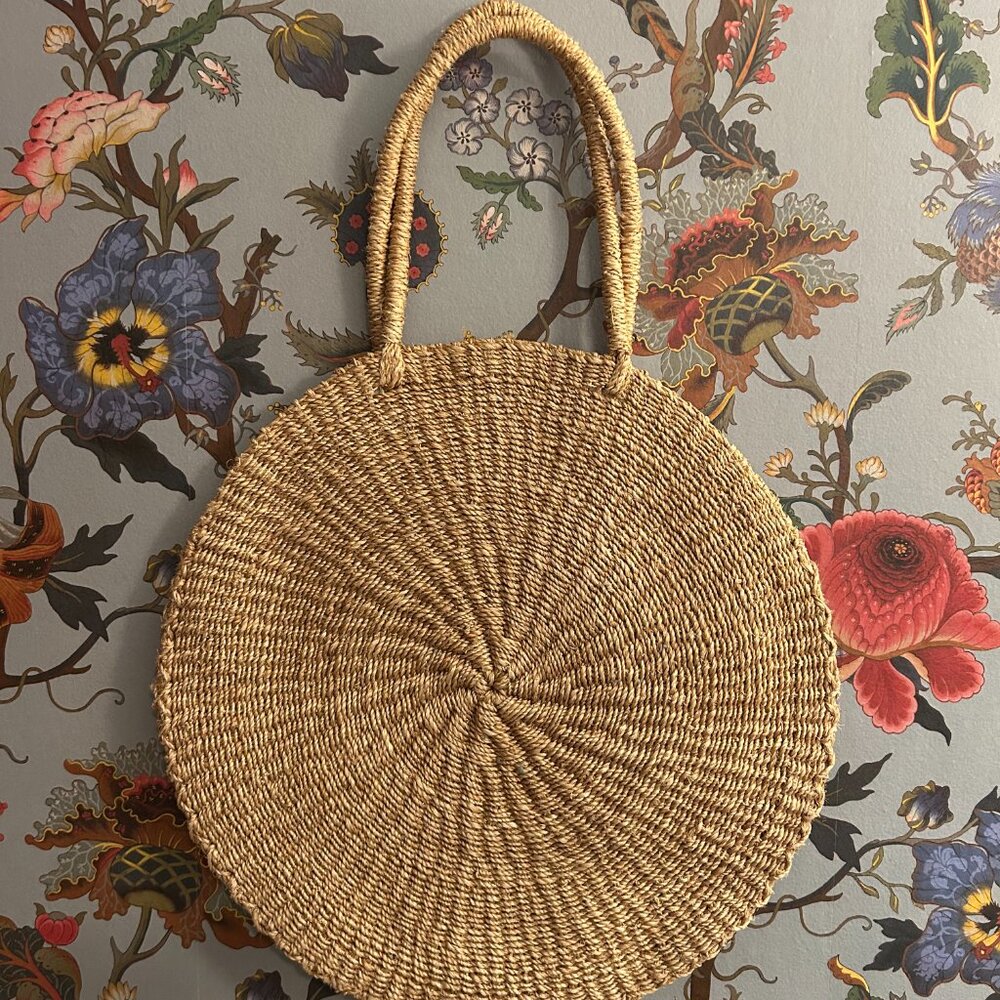 INNE Sola Maxi Bag - Natural Straw Raffia NEW